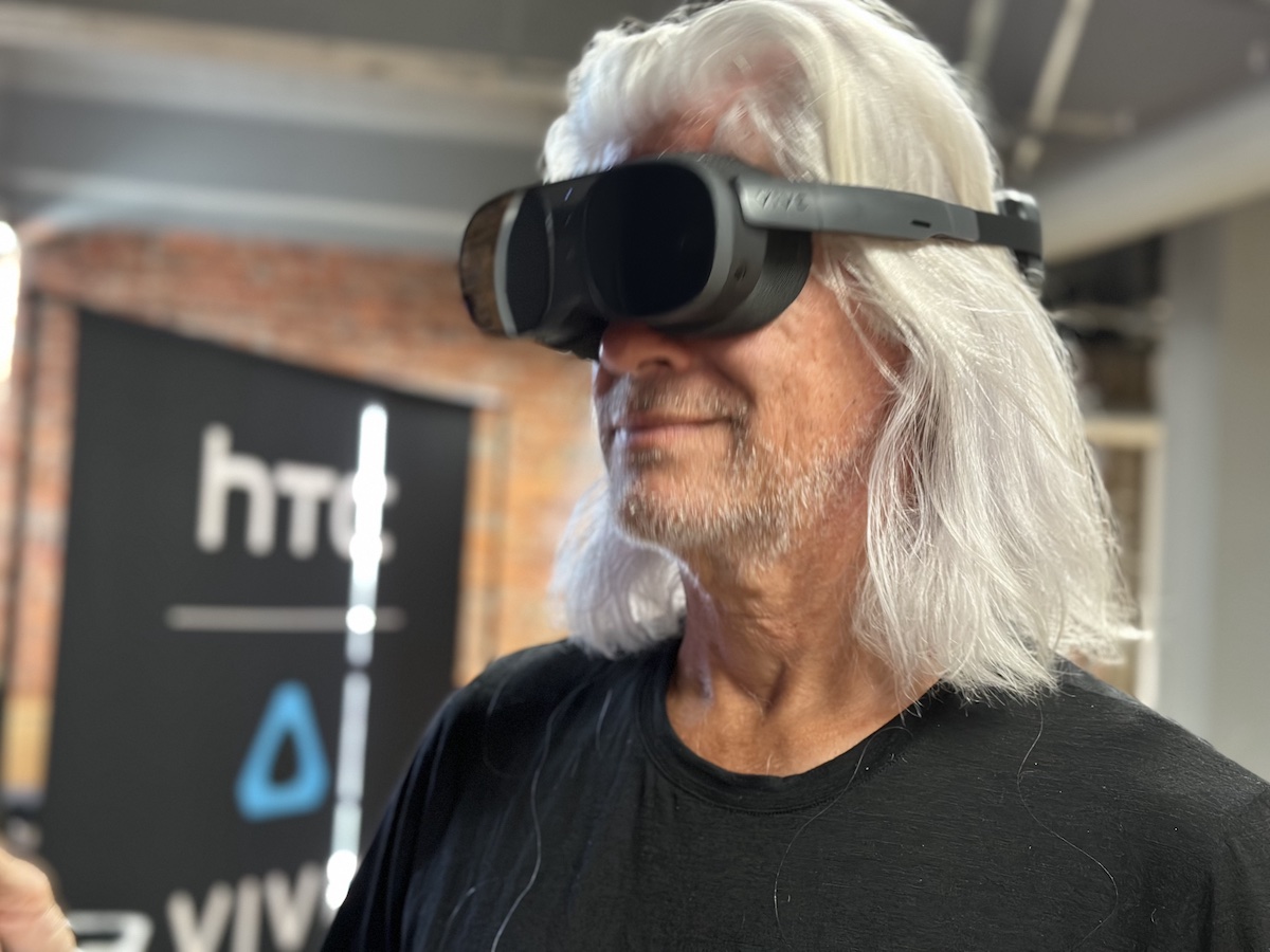 Bob Cooney with HTC's new Vive XR Elite
