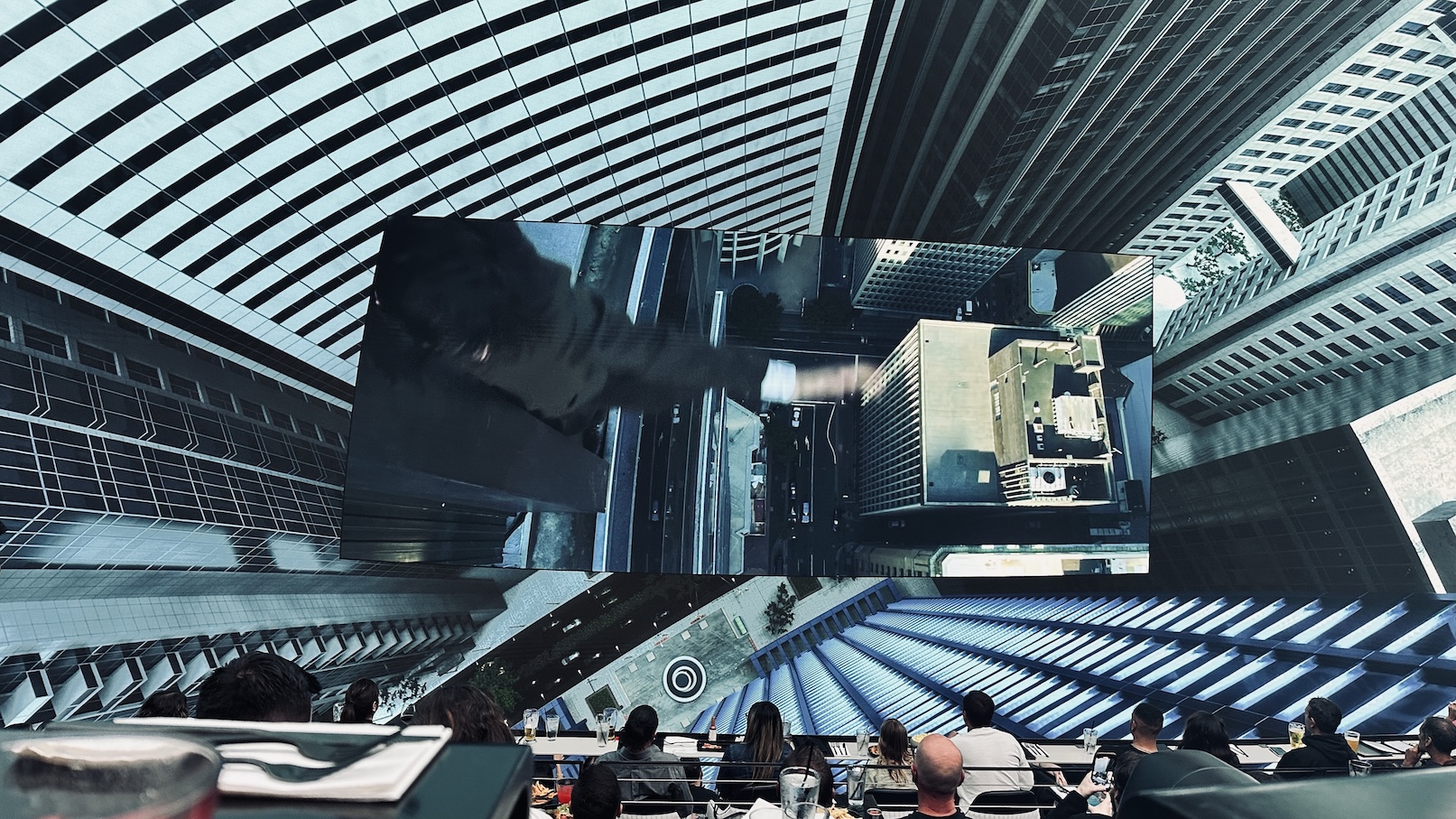 A scene from The Matrix at Cosm