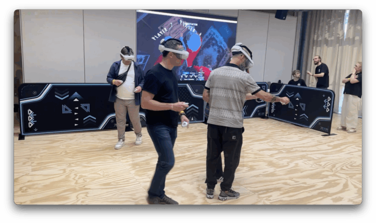 Players check out Don't Screen from The Park on Spawnpoint at the PICO XR Showcase in Barcelona