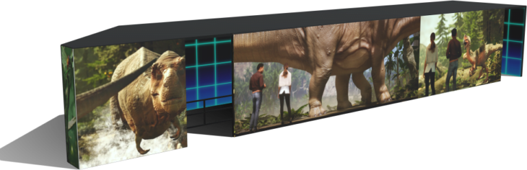 hologram zoo tunnel dinosaurs