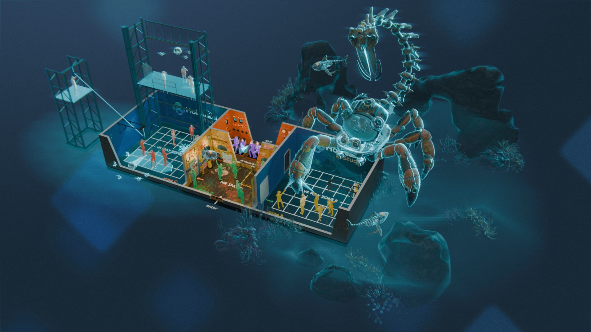 Hololabs Studio Previews a Multi-Room VR Attraction That Stacks Guest Groups